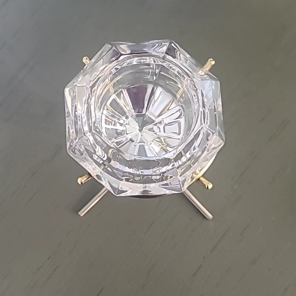 vintage Partylite Bleikristall 24% lead crystal diamond solitaire votive - Picture 3 of 6